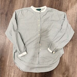 Ralph Lauren Men's Gray Striped Button Down Shirt